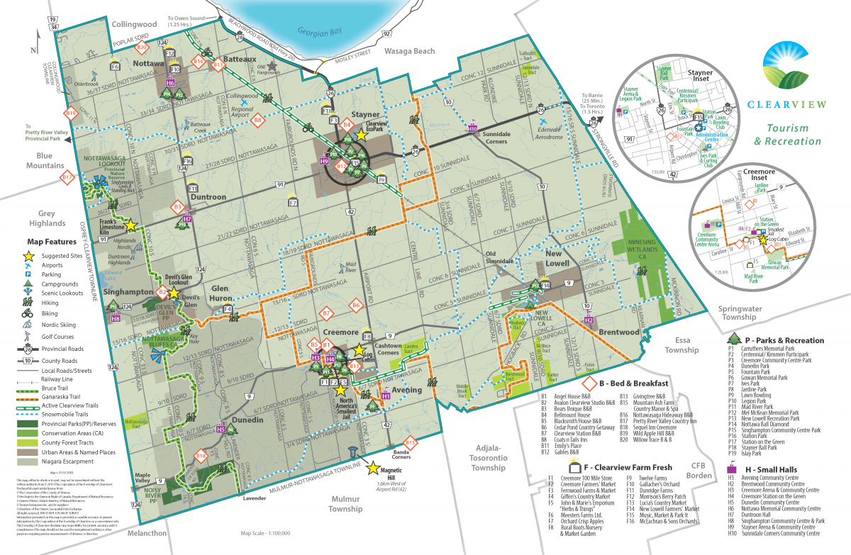 Tourism & Recreation Map Discover Clearview