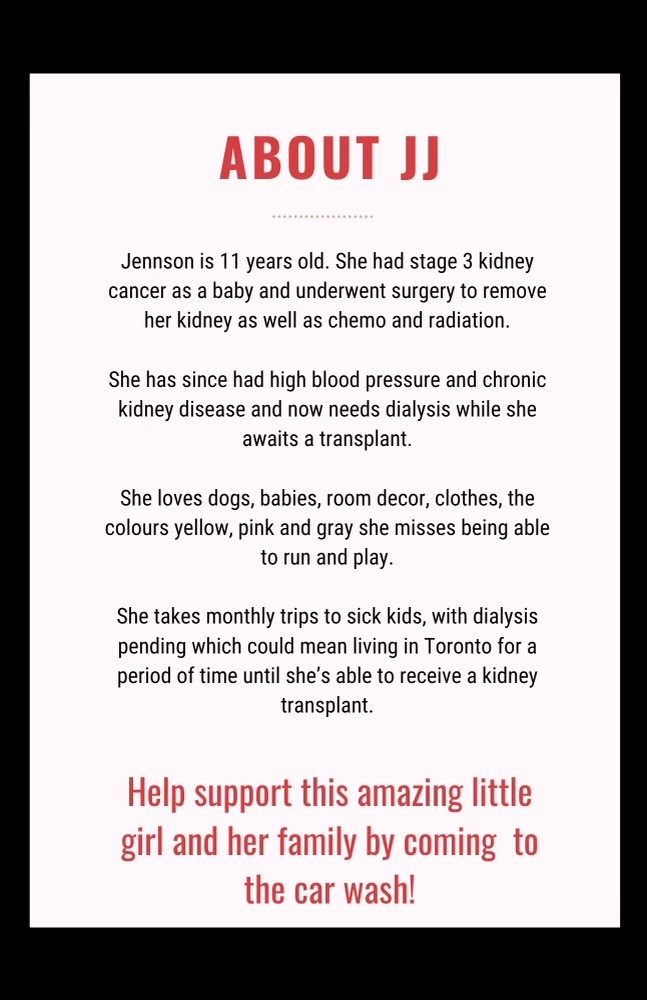 SFFA July 2nd Charity Car Wash for JJ