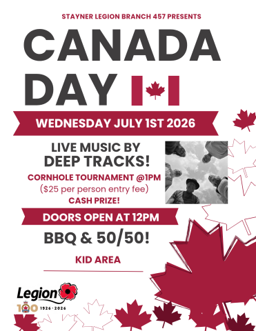 Stayner Legion Canada Day 2026 Event Poster