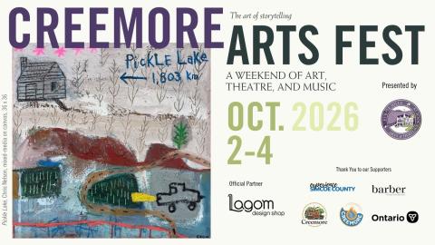 Creemore Arts Fest oct 2 to 4 2026