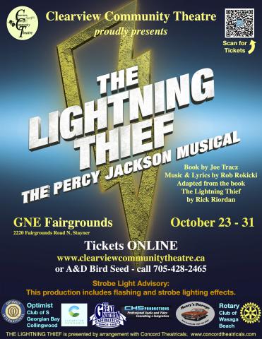 Clearview Community Theatre, The Lightning Thief Poster
